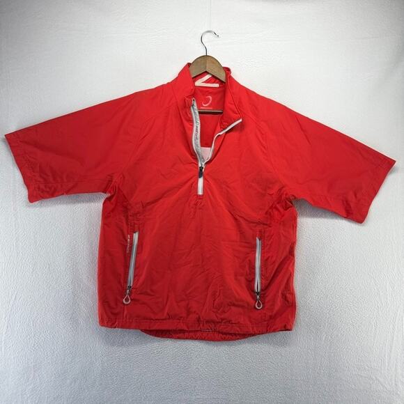 Zero Restriction Jacket Mens Medium Red Torque Short Sleeve Water Windproof Golf - Picture 1 of 10
